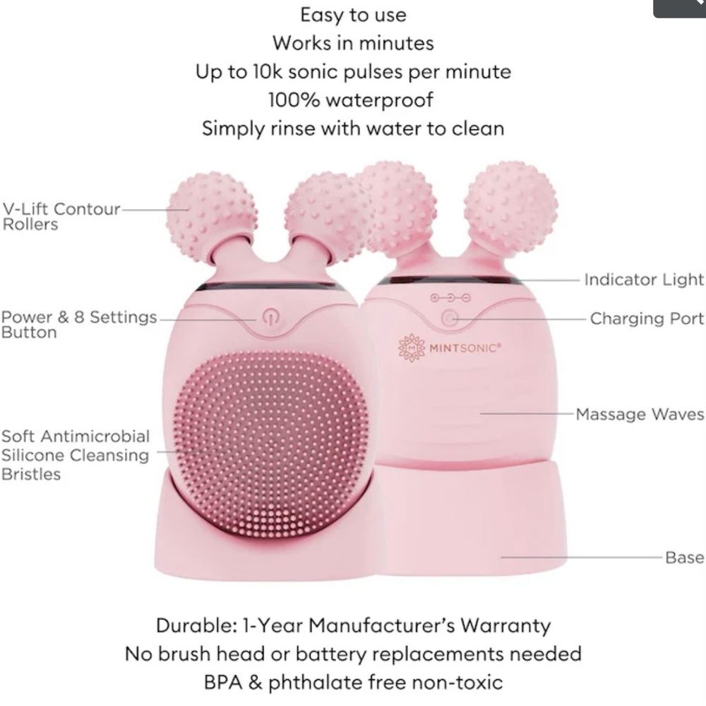 MINTBIOLOGY MintSonic V Lift: Cleanser, Roller & Sculptor NEW - Picture 11 of 12